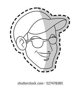 Isolated man cartoon design