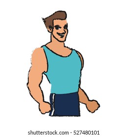 Isolated man cartoon design