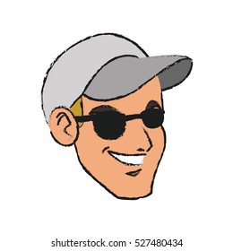 Isolated man cartoon design