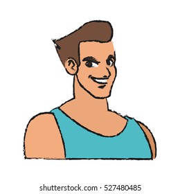 Isolated man cartoon design