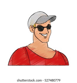 Isolated man cartoon design