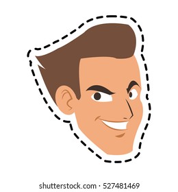 Isolated man cartoon design