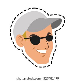 Isolated man cartoon design