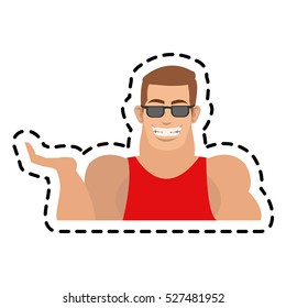 Isolated man cartoon design