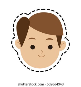 Isolated man cartoon design