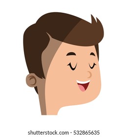 Isolated man cartoon design