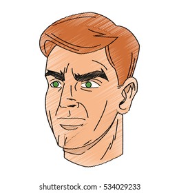 Isolated man cartoon design