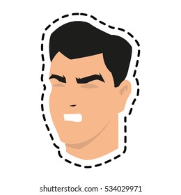 Isolated man cartoon design