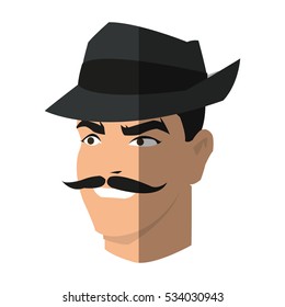 Isolated man cartoon design