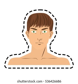 Isolated man cartoon design