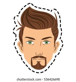 Isolated man cartoon design