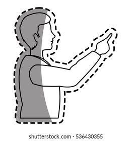 Isolated man cartoon design