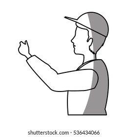 Isolated man cartoon design