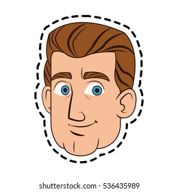Isolated man cartoon design
