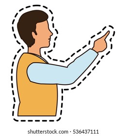 Isolated man cartoon design