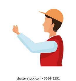 Isolated man cartoon design