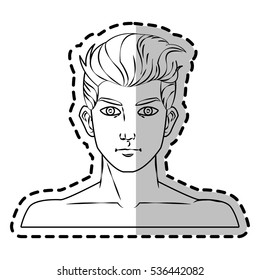 Isolated man cartoon design