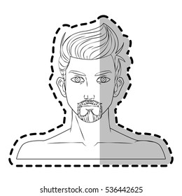 Isolated man cartoon design