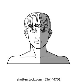 Isolated man cartoon design