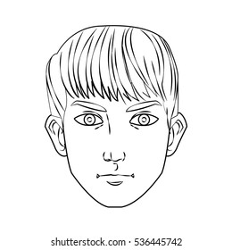 Isolated man cartoon design