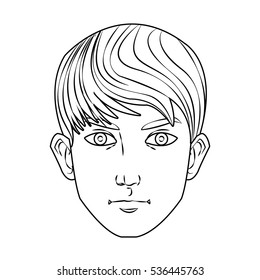 Isolated man cartoon design