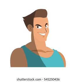 Isolated man cartoon design