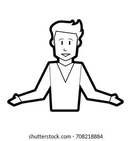 Isolated man cartoon design