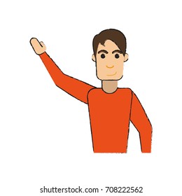 Isolated man cartoon design