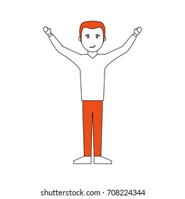 Isolated man cartoon design