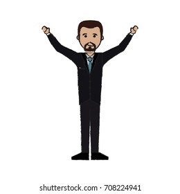 Isolated man cartoon design