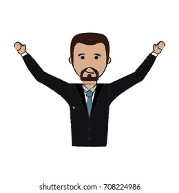 Isolated man cartoon design