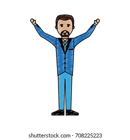 Isolated man cartoon design