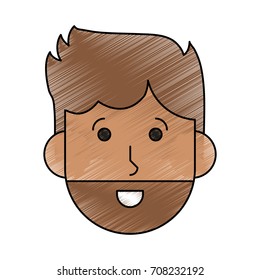 Isolated man cartoon design