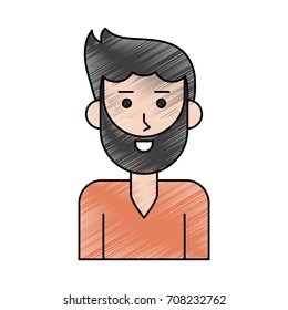 Isolated man cartoon design