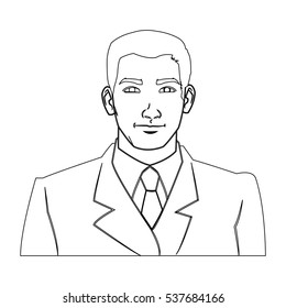 Isolated man cartoon with suit design