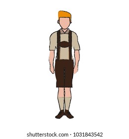 Isolated man design