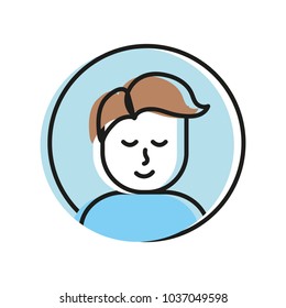 Isolated man design