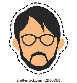 Isolated man design