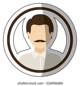 Isolated man design