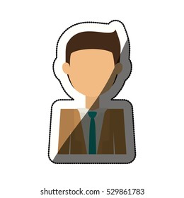 Isolated man design