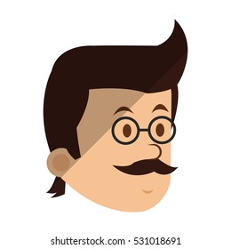 Isolated man design