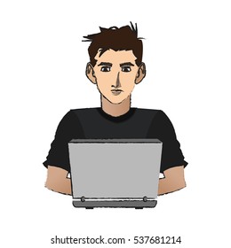 Isolated man design