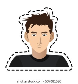 Isolated man design