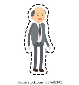 Isolated man design