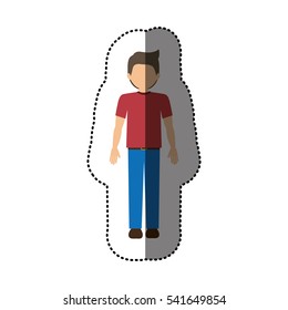 Isolated man design