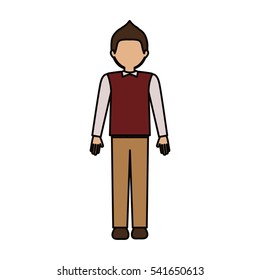 Isolated man design