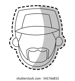 Isolated man design