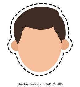 Isolated man design