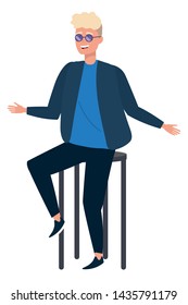 Isolated man design vector 