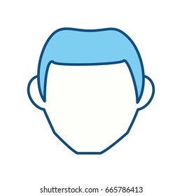 isolated man face